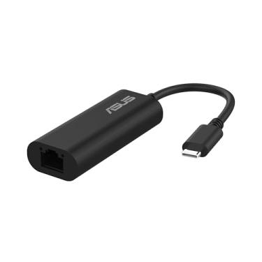 Imagem de ASUS Adaptador de rede com fio USB-C2500 V2 2,5 Gbps tipo C, LAN RJ45, transferência de alta velocidade USB-C, compatível com 2,5G/1G/100Mbps
