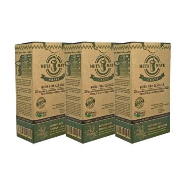 Imagem de Kit 3X: Mate Artesanal de Barbacuá Moída Orgânica Meta Mate 500g