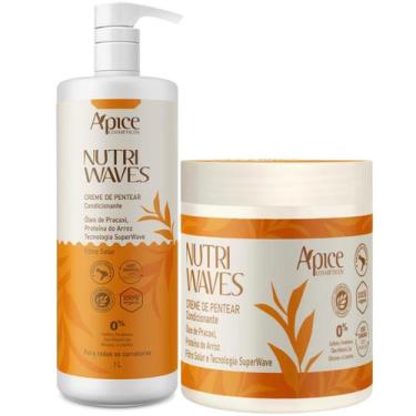 Imagem de Kit Apice Nutri Waves Creme de Pentear 1L + 500g