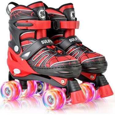 Imagem de Patins SULIFEEL ajustáveis para crianças e meninos de 3 a 12 anos com 