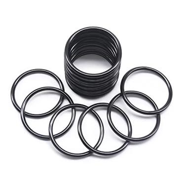 Imagem de 20 peças O anel fivela galvanizada de liga de zinco tom de O-Rings para bolsas de ferragens cintos artesanato acessórios DIY (arma de metal, 40 mm (1,57 polegadas))