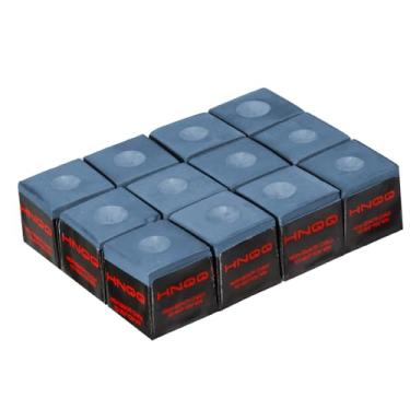 Imagem de HNQQ Pacote com 12 gizes de sinuca, acessórios de mesa de bilhar para uso doméstico/torneio, giz de bilhar (azul)