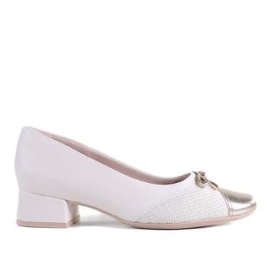 Imagem de Sapato Feminino Comfortflex 2495303 Off White/Ouro-Feminino