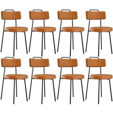 Imagem de Kit 8 Cadeiras Decorativas Estofada Para Sala De Jantar Barcelona L02 