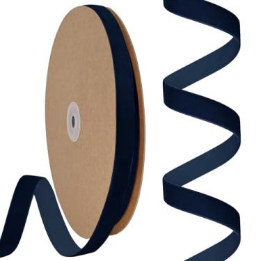 Imagem de Rilisili Fita de veludo azul marinho 1,5 cm x 25 metros Tecido carretel para veludo Chocker Dia dos Namorados Decoração de casa ornamentos artesanais Embrulho de presente Páscoa
