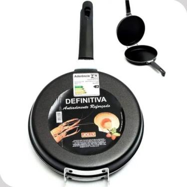 Imagem de Frigideira Omeleteira Panquequeira Antiaderente 20cm Preta - Jolly