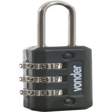 Imagem de Cadeado com segredo 20mm preto 3 combinações - Vonder