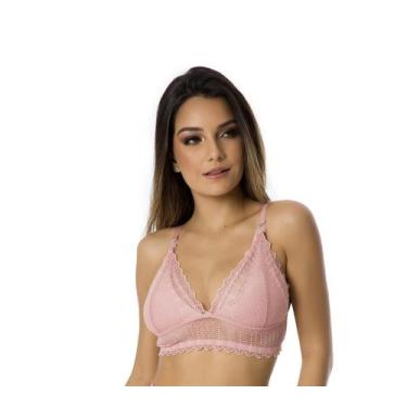 Imagem de Sutiã Amamentação Gestante Sem Bojo Rendado Delicado - DAGUTH, Rosê, 4