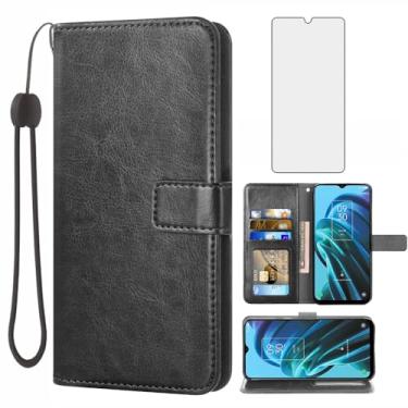 Imagem de Compatível com TCL 30XE/30V/4X/20AX/20A/20R/Bremen 5G Capa carteira protetora de tela de vidro temperado suporte de cartão acessórios celulares capas de telefone para TLC T601DL 30 XE XE5G V 20 AX R A