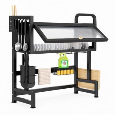 Imagem de Escorredor de Louça Suspenso Grande Capacidade Modular Com Porta Multifuncional65/75/85/95/105cm(85cm)