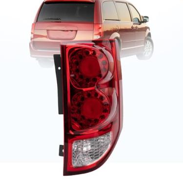 Imagem de Luz traseira compatível com Dodge Grand Caravan 2011-2020 lado direito do passageiro LED lanterna traseira lâmpada de freio LED