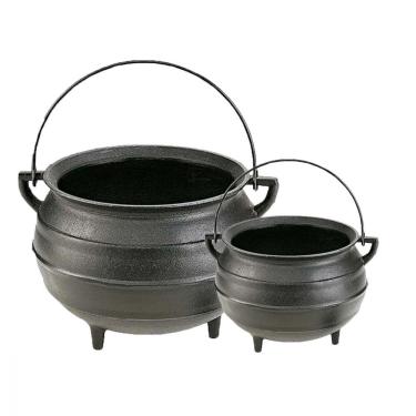 Imagem de Kit 2 Caldeirão Panela Extramil Tripé Ferro Fundido 1L E 4L