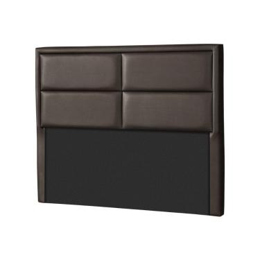 Imagem de Painel De Cama Box Estofada Casal New York Courano Marrom - Probel