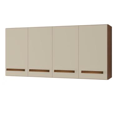 Imagem de Armario Aereo 4p 120 Cm Mara Savana Off White Mobbs Savana Off White