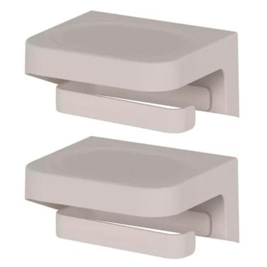 Imagem de 2X Porta Papel Higiênico De Parede Banheiro Ou Bege