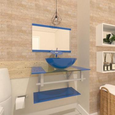 Imagem de Combo 2 em 1 - Gabinete 60cm Estônia   + Torneira Ibiza - EKASA, Azul