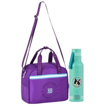 Imagem de Kit Lancheira Garrafa Térmica VD Youtuber Rebecca Bonbon - Clio, Roxo