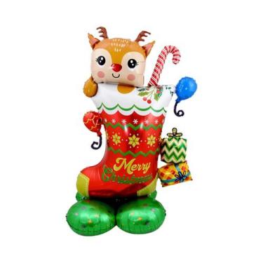 Imagem de Suporte para Decorações de Natal - Papai Noel, Boneco de Neve, Rena e 