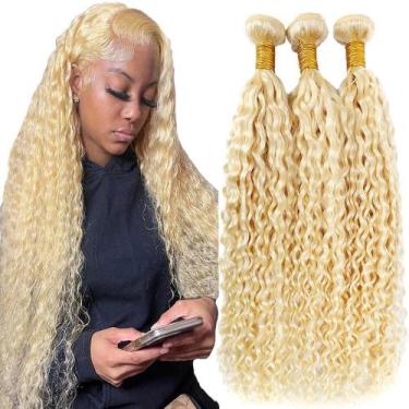 Imagem de Pacotes de cabelo Giginger Brazilian Human Hair 20 25 30cm Blonde