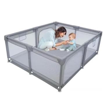 Imagem de Cercadinho Infantil Portátil 180x150X68cm – Bebê Chiqueirinho Grade de Proteção Criança