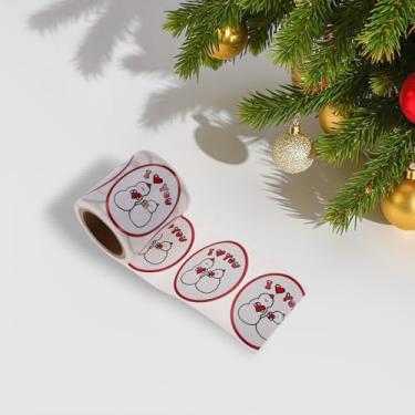 Imagem de Generic 1Pcs Christmas Stickers for Ceramic Glass Metal Paper Plastic Peel and Stick 120 Stickers Coated Paper Red White