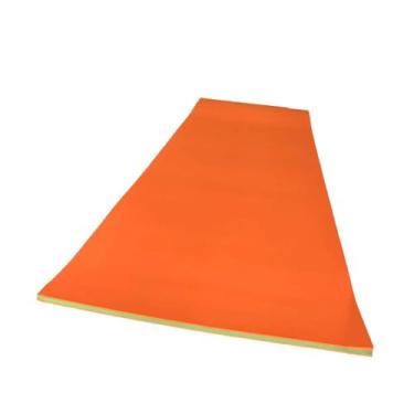 Imagem de simhoa Colchão flutuante aquático, colchão flutuante aquático, para festas ao ar livre no lago, diversão em família e piscina, Laranja Verde