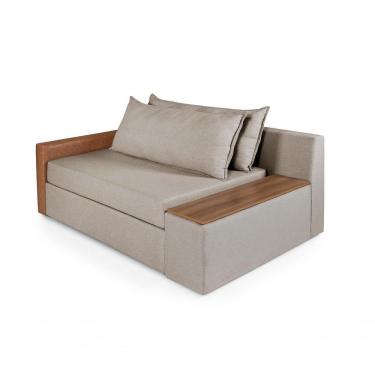 Imagem de Sofá Cama Retrátil Panamá Chenile Luxo Aveludado Premium Capuccino 204