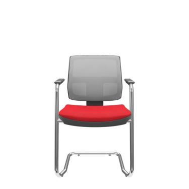 Imagem de Cadeira Brizza Aproximação S Vermelho E Cinza