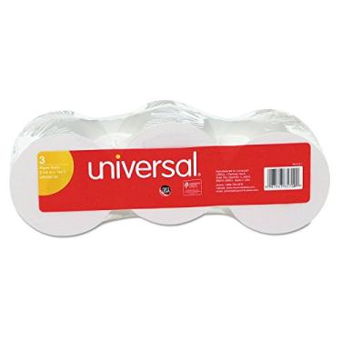 Imagem de Universal UNV35720 7,3 kg. 1/5.1 cm. Núcleo 6,5 cm x 45,7 m Rolo de máquina de adicionar/calculadora - Branco (pacote com 3)