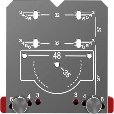 Imagem de Kit de gabarito de dobradiça de 35 mm - Ferramenta de perfuração para madeira com localizador e moldura limitadora | Perfuração rápida e precisa para dobradiças de armário e porta
