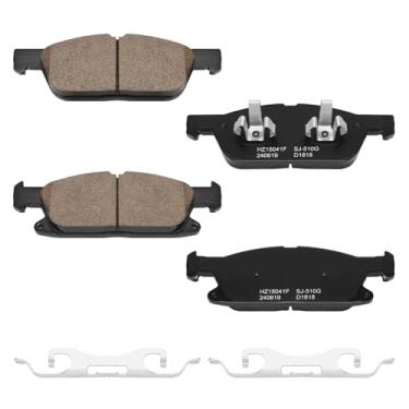 Imagem de HECHENQICHE Pastilhas de freio dianteiras de cerâmica para Ford Edge 2015-2021, Lincoln MKX 2016-2018 e 2019-2023 Nautilus, HZ1818