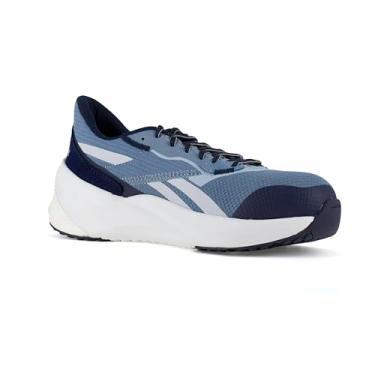 Imagem de Reebok Sapatos femininos Work Women Floatride Energy Daily Composite Toe Atlético Trabalho Segurança Casual - Azul, Cinza/azul marinho/rosa, 6 Wide