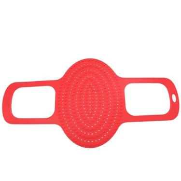 Imagem de Generic Levantador de Peru Resistente Ao Calor de Silicone para Tapete de Cozinha Antiaderente de Aves, Levantador para Perus e Carnes Assadas, Resistente Ao Calor, Silicone de Qualidade Alimentar, Vermelho, 23,2 * 12,4 pol., Cena aplicável: Cozinha/ (Vermelho)