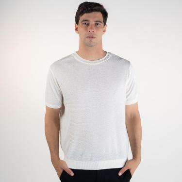 Imagem de Camiseta Ellus Tricot Visco Off White-Masculino