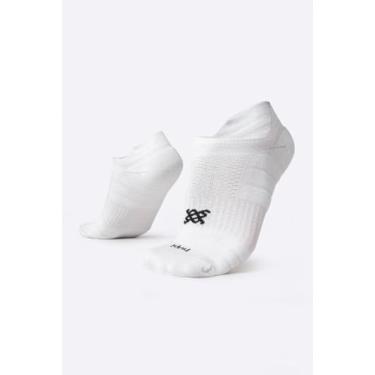 Imagem de Meia HUPI Running Pro Cano Curto Invisível 1 Par, Cor: Branco, Tamanho: Plus 42-46