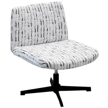 Imagem de FUANGUI Capa para cadeira cruzada, elástica com encosto médio, ampla e sem braços, capa de cadeira requintada para dormitório, casa, mesa, escritório, 06