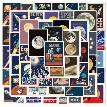 Imagem de Adesivos Spaces Travels Planners, vinil impermeável, 50 unidades