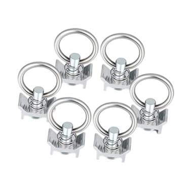 Imagem de predolo Trilho em L com pino único, aço inoxidável, e de alta, com anel redondo para iluminação, 6 Peças