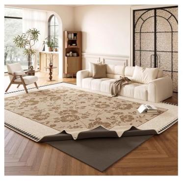 Imagem de SPXMQSS Tapetes laváveis à máquina para sala de estar, tapetes removíveis de camada dupla, tapetes grandes, macios, antiderrapantes dobráveis para sala de estar, quarto, sala de jantar, B, 200 x 300