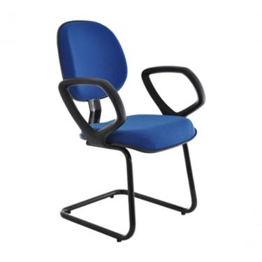 Imagem de Cadeira Executiva Base Fixa em S com Braços Robust Azul
