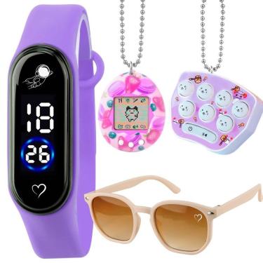 Imagem de Chaveiro Popit + Bichinho Virtual + Relógio Digital + Oculos