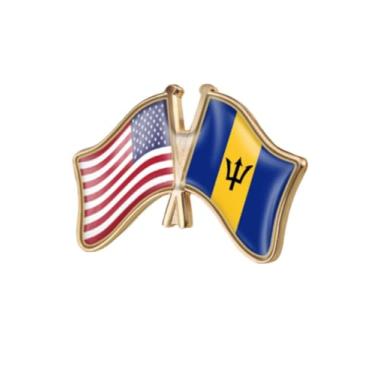 Imagem de EnigmaGlow Emblema de broche de pino único World Most Countries United States and Other Countries Cross Friendship Pin Badge para homens e mulheres, 1.3x0.9inch（33x23mm）, Metal, resina