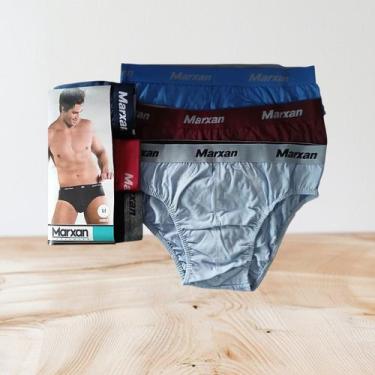 Imagem de Kit 3 Cuecas Slip Algodão Cós Exposto Personalizado Marxan, Sortida, G