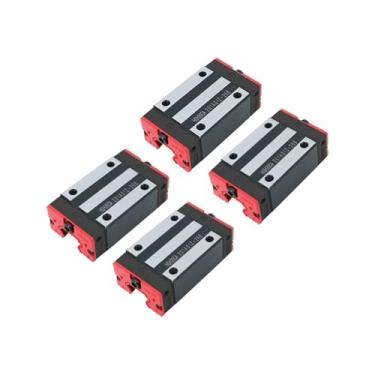 Imagem de 4 peças HGH25CA Carruagens quadradas HGW25CC F.l.a.n.g.e. Bloco deslizante para trilho de guia linear HGR25 de 25 mm para fresadora de gravadora CNC (HGH25CA)
