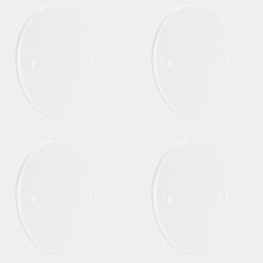 Imagem de Kit 4 Tampa Cega Redonda Placa Teto Branca 4" Branca Sleek Cor:Branco 