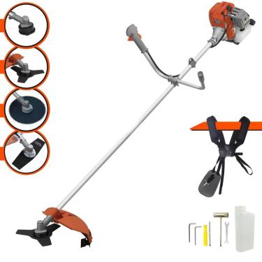 Imagem de Roçadeira Lateral À Gasolina RL520ACG2 Tekna 52cc 2HP Alta Rotação Completa 4 Em 1 Com Carretel + Faca 2 Pontas + Faca 3 Pontas + Faca 80 Dentes