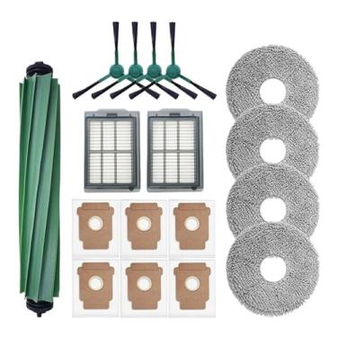 Imagem de Compatível com iRobot Roomba Plus 405 Combo / 505 Combo - Escovas principais e laterais + panos de limpeza + filtros + sacos de pó - Acessórios para robô(Light green)