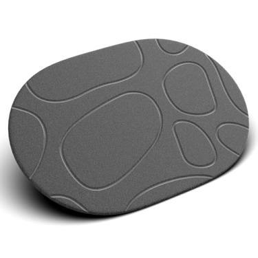 Imagem de Cenepor Tapete de banho de pedra Terra de diatomáceas: tapete de chuveiro antiderrapante super absorvente, tapete de banheiro de secagem rápida, fácil de limpar e tapetes de diatomita inodoro para