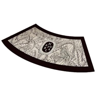 Imagem de Tapetes de chuveiro curvos, tapete de banho curvo forte absorvente para chuveiro redondo e canto, tapete de banho de canto de secagem rápida, tapete de chuveiro inferior antiderrapante de borracha