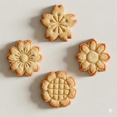 Imagem de Cortadores De Biscoito, Bolacha,Biscuit,Pasta Americana De Flor Com 4 Peças De 5 Cm